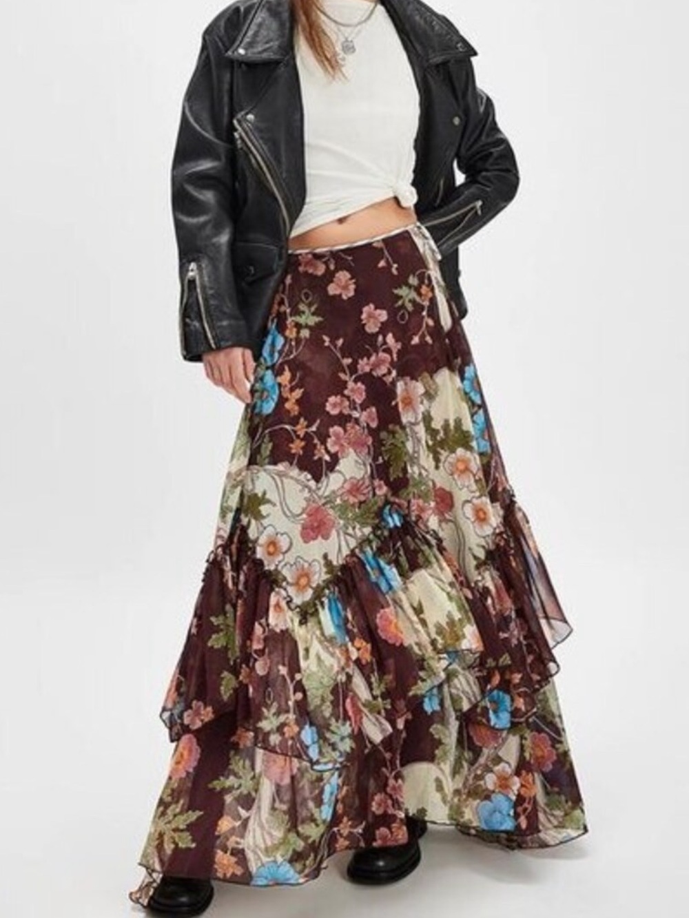 ⭐️Free People Palermo Villa Chiffon Maxi Skirt⭐️
